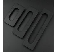 Whychstore Maniglia per armadio da incasso per ante e cassetti, in lega di zinco nascosta, con distanza tra i fori di 64/96/128 mm, finitura nera spazzolata o oro antico