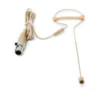 Whychstore Microfono auricolare discreto beige con funzione omnidirezionale e mini XLR a 3 pin compatibile con dispositivi Pyle