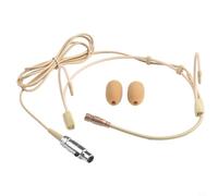 Whychstore Microfono per cuffie con doppio gancio per l'orecchio, microfono per cuffie cardioide, senza fili, con spina da 3,5 mm, gancio in acciaio liscio (D)