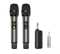 Whychstore Microfono portatile senza fili, bocchino dinamico per karaoke, distanza di trasmissione fino a 30 m e batteria di grande capacità (da 1 a 2)