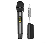 Whychstore Microfono portatile senza fili, bocchino dinamico per karaoke, distanza di trasmissione fino a 30 m e batteria di grande capacità (da 1 a 1)