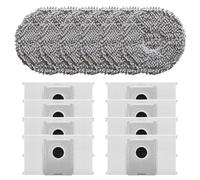 Whychstore Per ECOVACS T30C PRO OMNI Robot Aspirapolvere, 6 panni per mocio e 8 sacchetti per la polvere, parti di ricambio in microfibra senza intasamento