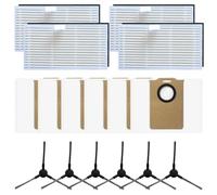 Whychstore Ricambi per Cecotec Conga 7690 M20, spazzole laterali e kit sacchetti per la polvere, accessori per aspirapolvere per peli di animali domestici