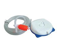 Whychstore Sifone per la rimozione dell'acqua della copertura della piscina, sifone per piscina fuori terra, scarico manuale per piscina con tubo da 4,9 m, non elettrico