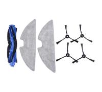 Whychstore Spazzola laterale principale per RoboVac L35 Hybrid LR30, parti di ricambio premium con design per la pulizia degli angoli, 2 spazzole principali, 4 spazzole laterali, 2 panni per pulire