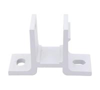 Whychstore Staffa di montaggio a parete di ricambio per tende retrattili, adatta a tubi quadrati da 40 mm, telaio in lega di alluminio, bianco 12,8 x 8,1 cm, pezzo di ricambio
