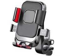 Whychstore Supporto per telefono impermeabile per moto, stabile, a sei artigli, con meccanismo a sgancio rapido, per tutti i telefoni (B)