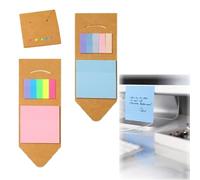 WHYCNJL 2 Pezzi Note adesive 75 x 75 mm e 12×40 mm Segnapagina Adesive Autoadesive Note Adesive Luminose Quadrate Colorate per l'ufficio, la casa, la Scuola e le Riunioni 50+100 Fogli/Tampone