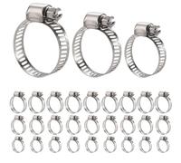 WHYCNJL 30 Pezzi Fascette Stringitubo Da In Inox 304 Fascette Metalliche Fascetta Stringitubo Regolabile Adatto Per Tubi Gas Acqua Serbatoi Tubi Automobilistici10-16Mm 13-19Mm 16-25Mm