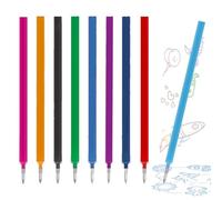 WHYCNJL 9 Pezzi Ricariche da 0,7 mm, Compatibili con Legami, Altezza 13 cm, Inchiostro Termosensibile, Ricarica Penna Gel Cancellabile,9 Colori