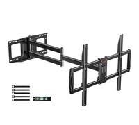 WHYFONE Supporto TV Parete Braccio Lungo da 1090mm per Schermi LCD/LED/OLED da 42-110 Pollici, Staffa TV Girevole Inclinabile Orientabile, Braccio TVs Max VESA 900x600mm fino a 80kg