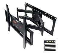 WHYFONE Supporto TV Parete da 32 a 80 Pollici, Staffa TV Lunga Portata con Doppio Braccio Articolato da 635mm per Centrare la TV, carico 60kg, VESA 600x400mm