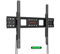 WHYFONE Supporto TV Parete Fisso Ultra-sottile Televisore 55-120", Universale Staffe TV per LCD LED e Curvi Pollici, Braccio TV max. VESA 900x600 mm, Fino a 125 kg, Livella Bolla e Fascette Incluse