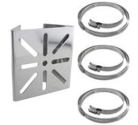 WHYHKJ Staffa di montaggio a parete universale Adattatore per montaggio a palo verticale in acciaio inossidabile con 3 anelli per telecamera di sicurezza CCTV PTZ Dome Indoor Outdoor AP Access Point