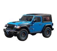 WHYMIRRJ Modellino di auto in lega pressofuso 1:18 per Jeep Rubicon fuoristrada, porte apribili da collezione, in metallo, souvenir, veicoli precostruiti, colore: blu