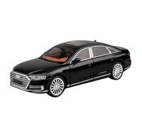 WHYMIRRJ Pressofusione 1:24 Per AUDI A8 Modelli Di Auto In Lega Squisita Collezione Di Modellini Di Veicoli Rifiniti In Scala Da Esporre E Decorare Miniatura da Collezione(Black)