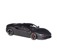 WHYMIRRJ Pressofusione 1:24 Per Ferrari SF90 Lega Auto Modelli Scala Simulazione Veicolo Modello Kit Ornamenti Collezione Souvenir Miniatura da Collezione(Black)