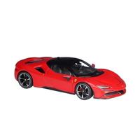 WHYMIRRJ Pressofusione 1:24 Per Ferrari SF90 Lega Auto Modelli Scala Simulazione Veicolo Modello Kit Ornamenti Collezione Souvenir Miniatura da Collezione(Red)