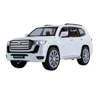 WHYMIRRJ Pressofusione 1:24 Per Toyota Land Cruiser LC300 Scala Lega Auto Modelli Simulazione Pre-costruito Metallo Modello Veicolo Display Miniatura da Collezione(White)