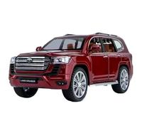 WHYMIRRJ Pressofusione 1:24 Per Toyota Land Cruiser LC300 Scala Lega Auto Modelli Simulazione Pre-costruito Metallo Modello Veicolo Display Miniatura da Collezione(Red)