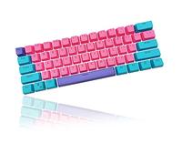 WHYSP 61 PBT Purple Keycaps per tastiera al 60%, Ducky One 2 Mini Keycaps Set Retroilluminato per Cherry MX e Gateron Switch 60% Tastiera Meccanica RK61/Apex Pro 2/Anime/Joker (Rosa)