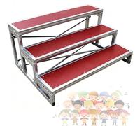 WHYYDSS Pedane per Coro Portatili a 1/2/3 Livelli, gradini per canti corali, podio per leggio per Foto di Gruppo, gradini a gradini per aule, chiese 3Tier