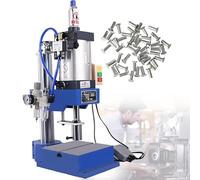 WHYYDSS Punzonatrice pneumatica Verticale da 200 kg/300 kg, pressa da banco, Piccola pressa a Gas, rivettatrice ad Alta precisione con 2 Pulsanti o Pedale Footswitch-200kg