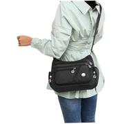 Whyzsjnclg Borsa a tracolla da donna, Borse a tracolla da donna Borsa multitasche Messenger nera per acquisti di viaggi casual, Borse