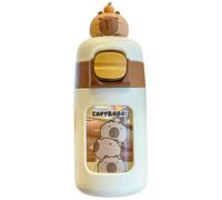 Whyzsjnclg Carina bottiglia d'acqua, bottiglia d'acqua Capybara con coperchio e paglia silicone da 330 ml PC carino con per bambini e ragazze a scuola, ufficio, in viaggio