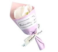 Whyzsjnclg Fiore di sapone artificiale, bouquet di fiori di sapone Girasole eterno artificiale avvolto in un giornale per la decorazione del soggiorno di casa, bouquet