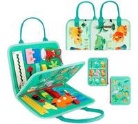 Whyzsjnclg Libro educativo Montessori in Feltro per Bambini con Manico per Conoscere Ingranaggi, Lacci delle Scarpe, Bottoni, Cerniere, Fibbie e Altro, Libro per Bambini