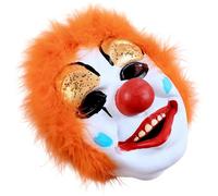 Whyzsjnclg Maschera clown spaventosa, maschera da clown Custice di Halloween in lattice spaziale per adulti donne e uomini di una taglia, giallo