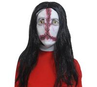 Whyzsjnclg Maschere spaventose, maschera di Halloween Scarino realistici maschere horror in lattice sfigurate con e occhio di gatto Halloween Head Props per adulti