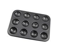 Whyzsjnclg Teglia da forno sagomata, teglia da forno sagomata 12 cavità Stampo per madeleine antiaderente Stampo per torta in acciaio al carbonio, Madeleine