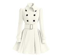 WHZXYDN Cappotto di Lana da Donna di Media Lunghezza Stile Sottile da Donna con Cintura E Cappotto di Lana per Le Donne