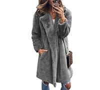 WHZXYDN Cappotto in Pelliccia Sintetica con Collo di Media Lunghezza da Donna in Stile Autunno E Inverno Nuovo