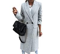 WHZXYDN Cappotto Lungo in Lana da Donna Autunno E Inverno con Collo Lungo E Caldo