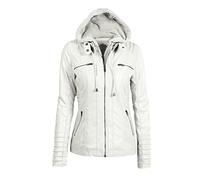 WHZXYDN Maniche Lunghe Ladies Leather Jacket Pu Leather Jacket Women's Short Leather Jacket Women's Jacket Woman's Jacket Motorcycle Suit