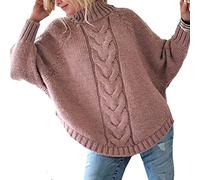 WHZXYDN Maglione Lavorato A Maglia con Maniche A Pipistrello delle Nuove Donne Autunno E Inverno