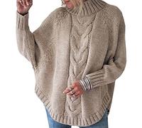 WHZXYDN Maglione Lavorato A Maglia con Maniche A Pipistrello delle Nuove Donne Autunno E Inverno