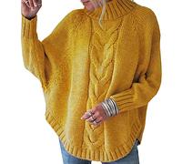 WHZXYDN Maglione Lavorato A Maglia con Maniche A Pipistrello delle Nuove Donne Autunno E Inverno