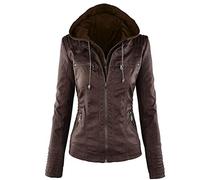 WHZXYDN Maniche Lunghe Ladies Leather Jacket Pu Leather Jacket Women's Short Leather Jacket Women's Jacket Woman's Jacket Motorcycle Suit