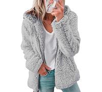 WHZXYDN Nuovo Abbigliamento da Donna con Cappuccio in Pile di Lana Autunno E Inverno Cappotto Caldo Giacca