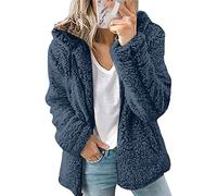 WHZXYDN Nuovo Abbigliamento da Donna con Cappuccio in Pile di Lana Autunno E Inverno Cappotto Caldo Giacca