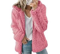 WHZXYDN Nuovo Abbigliamento da Donna con Cappuccio in Pile di Lana Autunno E Inverno Cappotto Caldo Giacca
