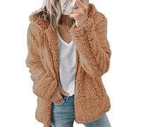 WHZXYDN Nuovo Abbigliamento da Donna con Cappuccio in Pile di Lana Autunno E Inverno Cappotto Caldo Giacca