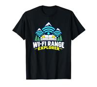 Wi-Fi Range Explorer Umorismo Montagna Maglietta