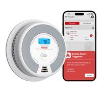Wi Fi Rilevatore di fumo e monossido di carbonio allarme con batteria
