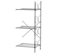 wi.sy Scaffalatura Metallo 120x80 cm Modulo Aggiuntivo per Scaffale Metallo Garage, Scaffale Salvaspazio Modulare in Filo Metallico con Sistema di Aggancio Brevettato Made in Italy (120x80 cm)