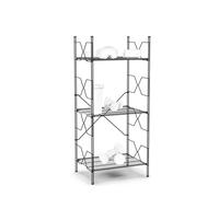 wi.sy Scaffale Metallo Garage 120x50 cm, Scaffale Salvaspazio in Filo Metallico, Scaffali in Metallo Leggero e Robusto con Sistema di Aggancio Brevettato Made in Italy